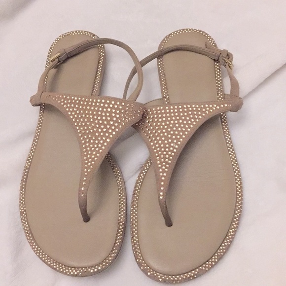MICHAEL KORS “Enid” Embellished Suede Sandals 7.5M - Picture 2 of 6